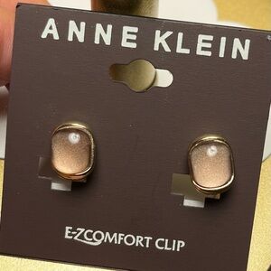 Anne Klein Gold and Brown Earrings